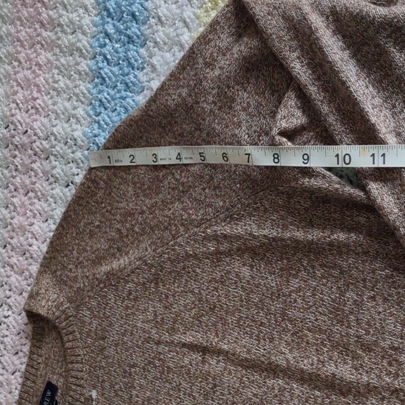 NWT J. Crew Factory Large Lambswool Blend Oatmeal Brown Crew Neck Sweater - Picture 8 of 10